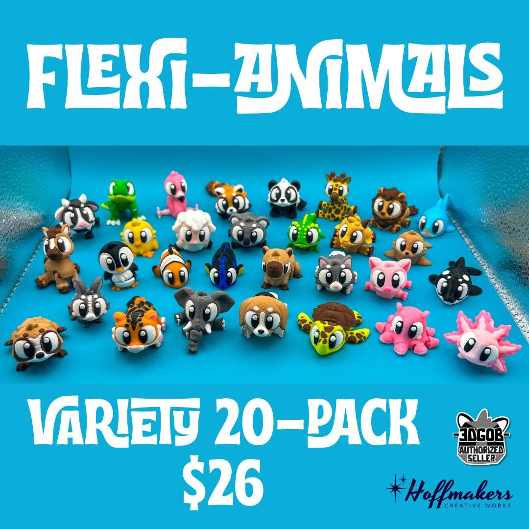 20 Flexi Animals Variety Pack — Flexi Animals